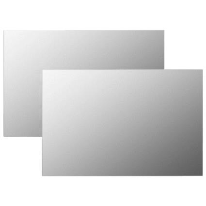 Espelhos de parede 2 pcs 60x40 cm vidro retangular