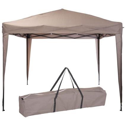 Tenda p/ festas Easy-Up 300x300x245 cm cinzento-acastanhado