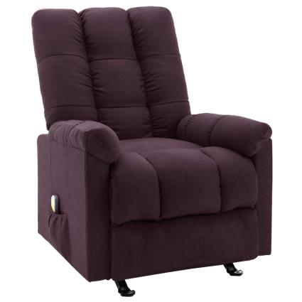 Poltrona de massagens reclinável tecido roxo