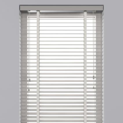 Persianas horizontais em madeira 50 mm 80x180 cm branco
