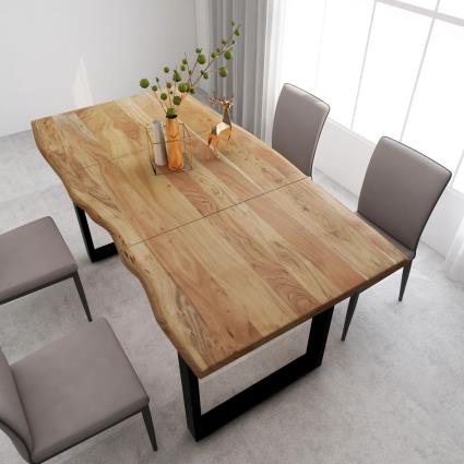 Mesa de jantar 180x90x76 cm madeira de acácia maciça
