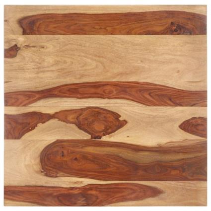 Tampo de mesa madeira de sheesham maciça 25-27 mm 80x80 cm