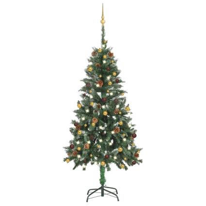 Árvore de Natal artificial com luzes LED e bolas 150 cm