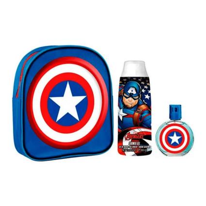 Capitan America EDT Estuche 50 ml + Gel de Baño 300 ml + Mochil