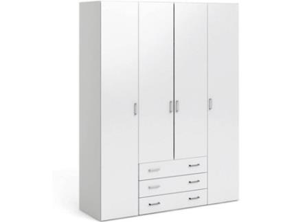 Roupeiro  Branco (Laminado Lacado - 154x200.4x49.5 cm)