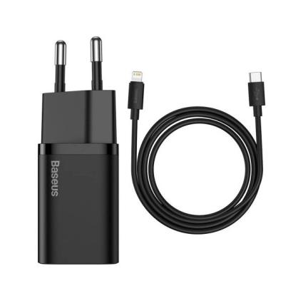 Carregador Rápido Usb-C 20w Com Cabo 1m Preto