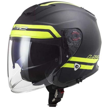 Capacete Jet Of521 Infinity Hyper XL Matt Titanium / High Visibility Yellow