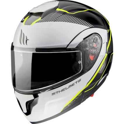 Capacete Modular Atom Sv Opened S Gloss Pearl / Fluor Yellow