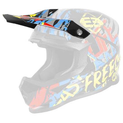 Peak With Screw Kit Xp-4 Maniac One Size Red / Blue Glossy