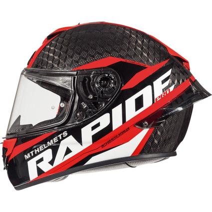 Capacete Full Face De Carbono Rapide Pro M Gloss Red / Black / White