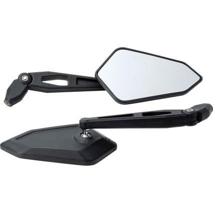 Handlebar Mounted Mirror 04 25 x 17 cm Matt Black