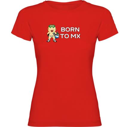 Camiseta De Manga Curta Born To Mx L Red