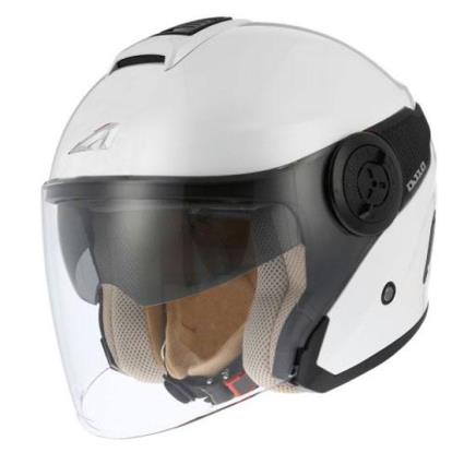 Capacete Jet Dj 10 2 S Pearl White / Black