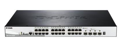Switch de Rede Gerido L2/L3 Gigabit Ethernet 1000Mbit/s PoE Preto (24 portas) - 