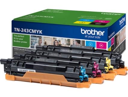 Toner Original TN-243, Preto, Amarelo, Azul Ciano e Magenta, Pack de 4 Unidades, TN243CMYK