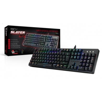 Teclado Gamer Mecânico  Slayer M3, 105 teclas com retroiluminação 100% RGB, Full Antighosting, Switch Kailh BROWN.