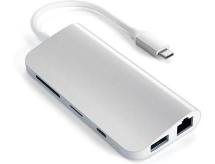 Hub  Multimedia (USB-C - Prateado)