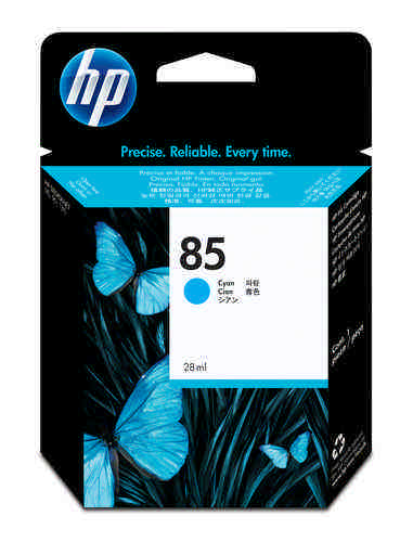 No. 85 Ink Cartridge, Cyan (28 ml) - use in Designjet 30 and 130 series