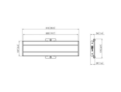 PFB 3405 INTERFACE BAR 515MM SILVER PFB3405S