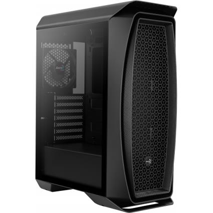 Caixa Aero One Preto ATX Janela de vidro temperado