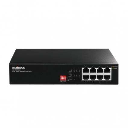 Long Range 8-Port Gigabit Switch with 4 PoE+ Ports & DIP Switch