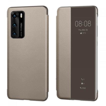 P40 Capa Smart Flip View Caqui