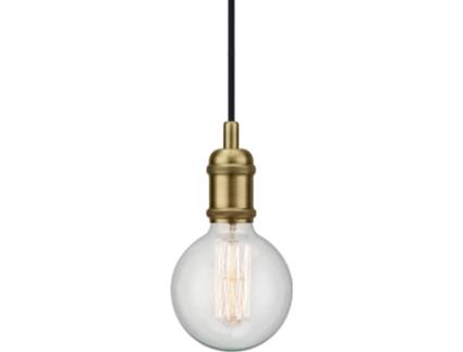 Candeeiro Suspenso  Lux Avra (Bronze - E27 - x 60 W - Metal e Madeira)