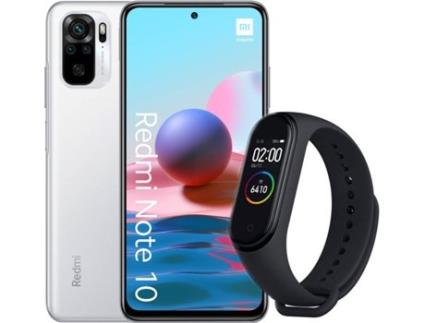 Smartphone  Redmi Note 10 (6.43'' - 4 GB - 128 GB - Branco) + Mi Band 4
