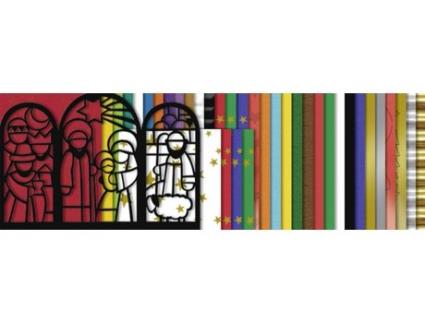 53 Folhas de Papel Decorativo  Multicor