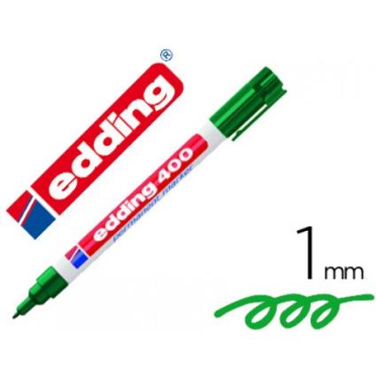 Marcador Permanente  400 Ponta Redonda 1mm Verde 10 Unid.