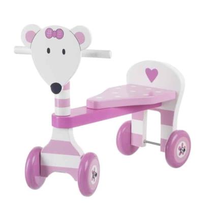 Triciclo em Madeira Pink Mouse