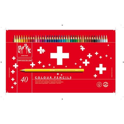 Caran DAche Lápis de Cor Swisscolor®, Corpo Hexagonal, Minas de Várias Cores