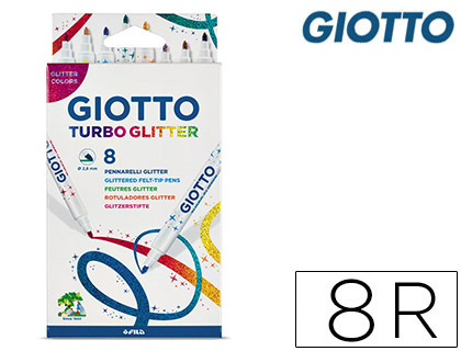 Marcador  Glitter Purpurina Com 8 Unidades
