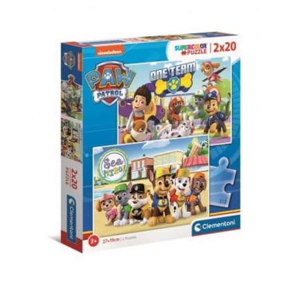 Puzzle 2x20 Peças Patrulha Pata