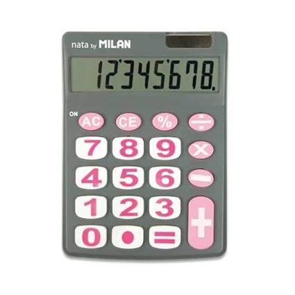 Calculadora , 8 Digit. Cinza/Rosa