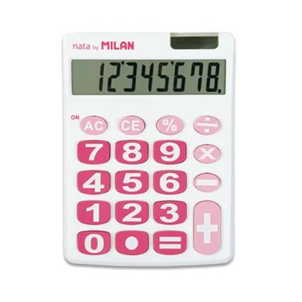 Calculadora , 8 Digit. Branco/Rosa