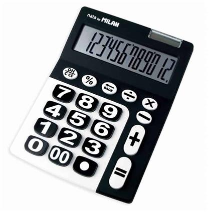 Calculadora , 12 Digit. Preta/branca