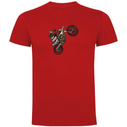 Camiseta De Manga Curta Motocross S Red