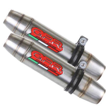 Monstro De Sistema De Linha Completa Dupla Deeptone Inox 1100 09-10 Gato Homologado One Size Silver / Silver