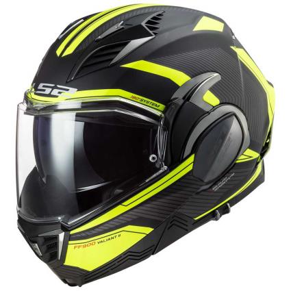 Capacete Modular Ff900 Valiant Ii S Revo Black / Hi Vis Yellow