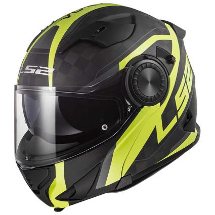 Capacete Modular Ff313 Vortex XS Frame / Matt Carbon / Gloss Hi Vis Yellow