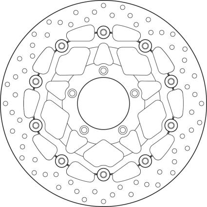 Disco De Freio Dianteiro Flutuante 78b40889 One Size Silver