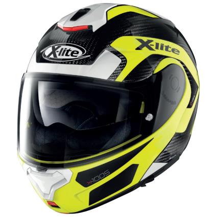 Capacete Modular X-1005 Ultra Carbon Fiery N-com XL Carbon / Yellow / White