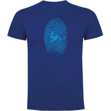 Camiseta De Manga Curta Off Road Fingerprint 2XL Royal Blue