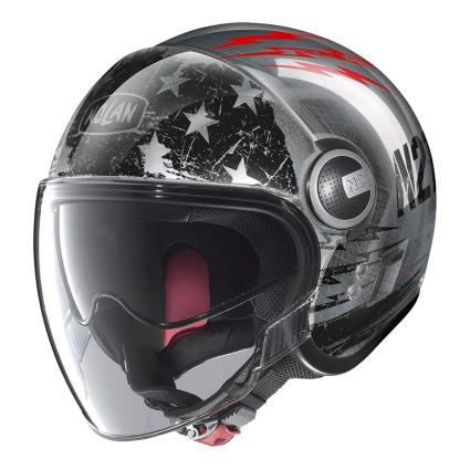 Capacete Jet N21 Visor Jetfire S Scatched Chrome