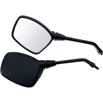 Handlebar Mounted Mirror 14 Rectangular Left 25 x 24 cm Black