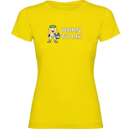 Camiseta De Manga Curta Born To Mx 2XL Yellow
