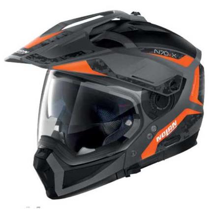 Capacete Conversivel N70-2 X Torpedo N-com M Flat Lava Grey / Orange