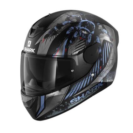 Capacete Integral D-skwal 2 M Black / Anthracite / Blue
