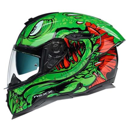 Capacete Integral Sx.100r Abisal L Green / Red